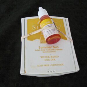 Stampin'Up! SUMMER SUN CLASSIC INK PAD & RE-FILL-Used/Retired. Good, partially